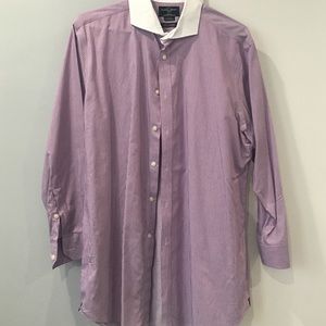 Black brown striped shirt size 17.5/33